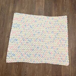Vintage Hand Made Baby Blanket – Multi-Colored